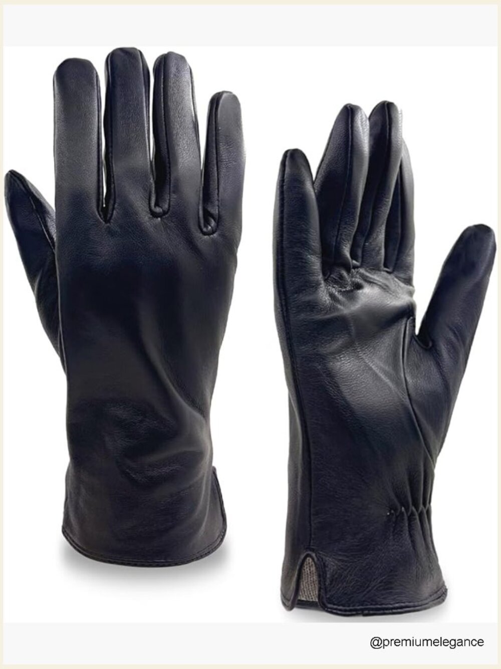 Ladies' Lambskin Leather Gloves Cashmere Lined Touch Screen